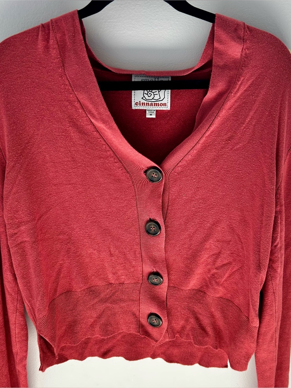 Red Button Down Cardigan